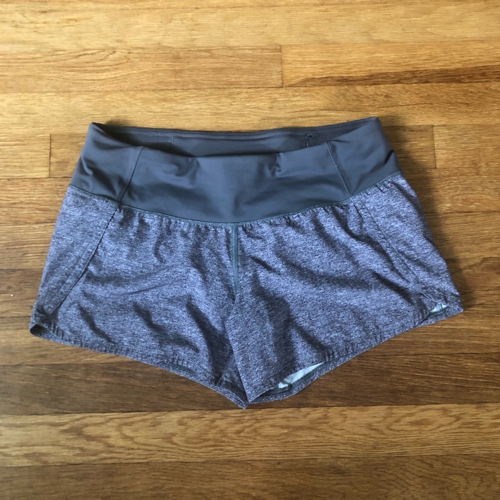Lululemon Gray Speed Up Shorts Size 6
